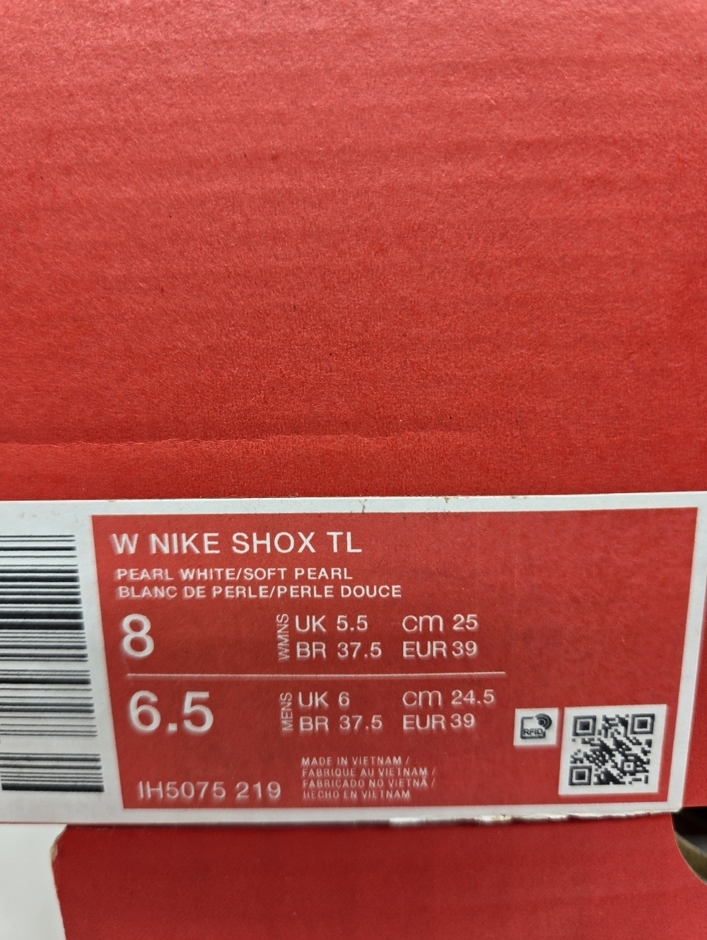 Nike Women's Shox TL IH5075-219 Pearl White Particle Pink Shoes Size 8 - Picture 8 of 8